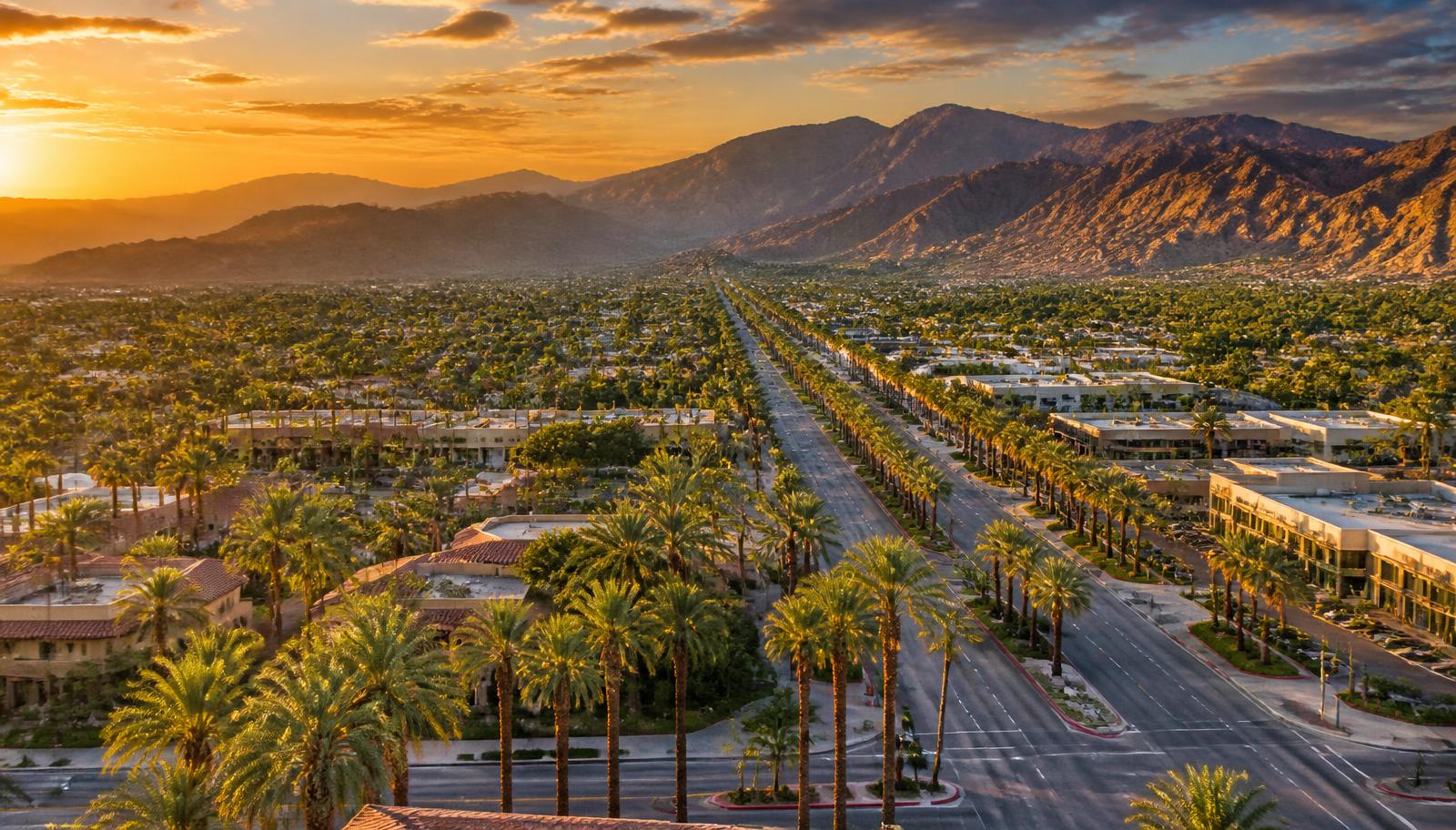 Coachella Valley cities from above